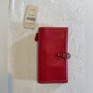 Coldwater Creek Red Leather Wallet New with Tags